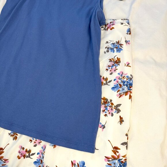 Cotton Ribbed Blue Slim Fit Scoop Neck Tank Top XXL - Picture 11 of 11